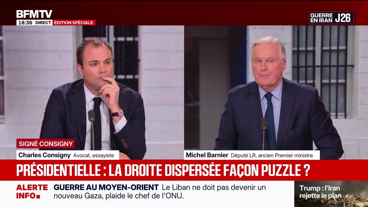 Moyen-Orient: "On voit bien que le conflit en Iran a des conséquences sur la vie quotidienne", affirme Michel Barnier, député LR