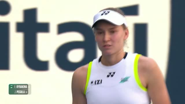 Rybakina reaches Miami semi-finals after beating Pegula