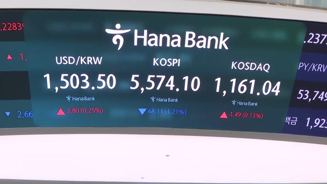 코스피 0.85% 하락 출발...환율 다시 1,500원대로 / YTN
