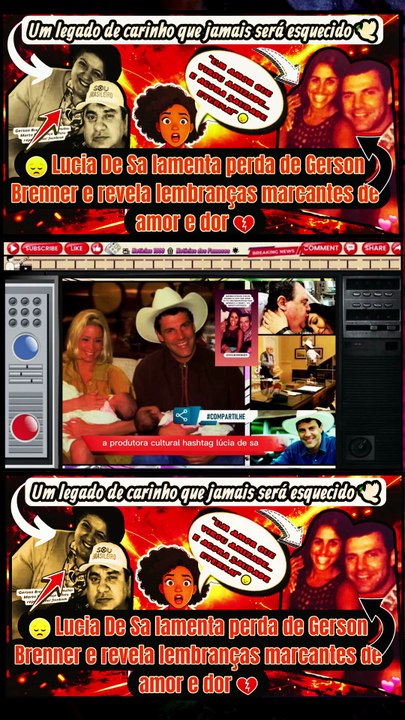🖤# Amor que virou amizade! #LuciaDeSa se #despede de #GersonBrenner com #palavras  #emocionantes !😢 Notícias 100 notícias dos Famosos