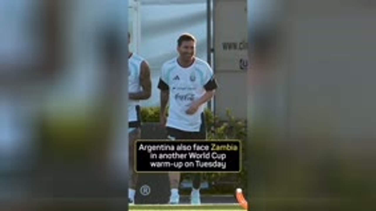 Messi and Argentina train ahead of Mauritania clash