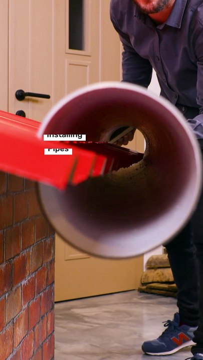 See how drainage pipes are installed