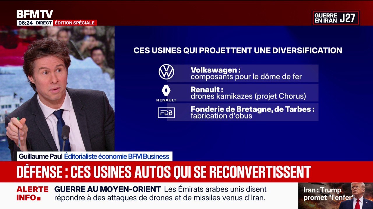 Volkswagen, Renault...Des usines automobiles en difficulté reconverties dans l'armement