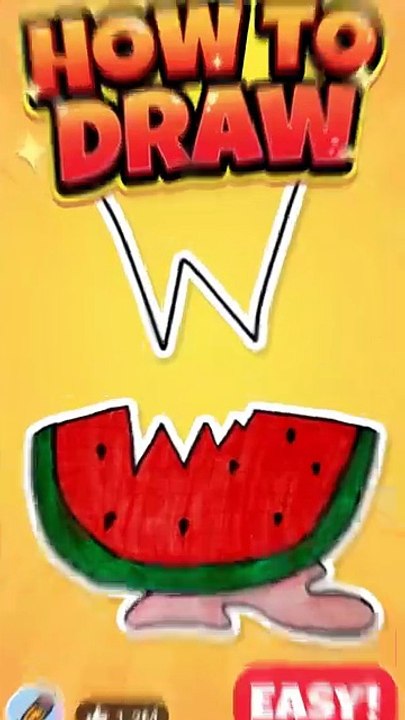Turning “W” into a Watermelon 🍉 | Creative Drawing #Shorts