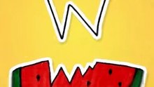 Turning “W” into a Watermelon 🍉 | Creative Drawing #Shorts