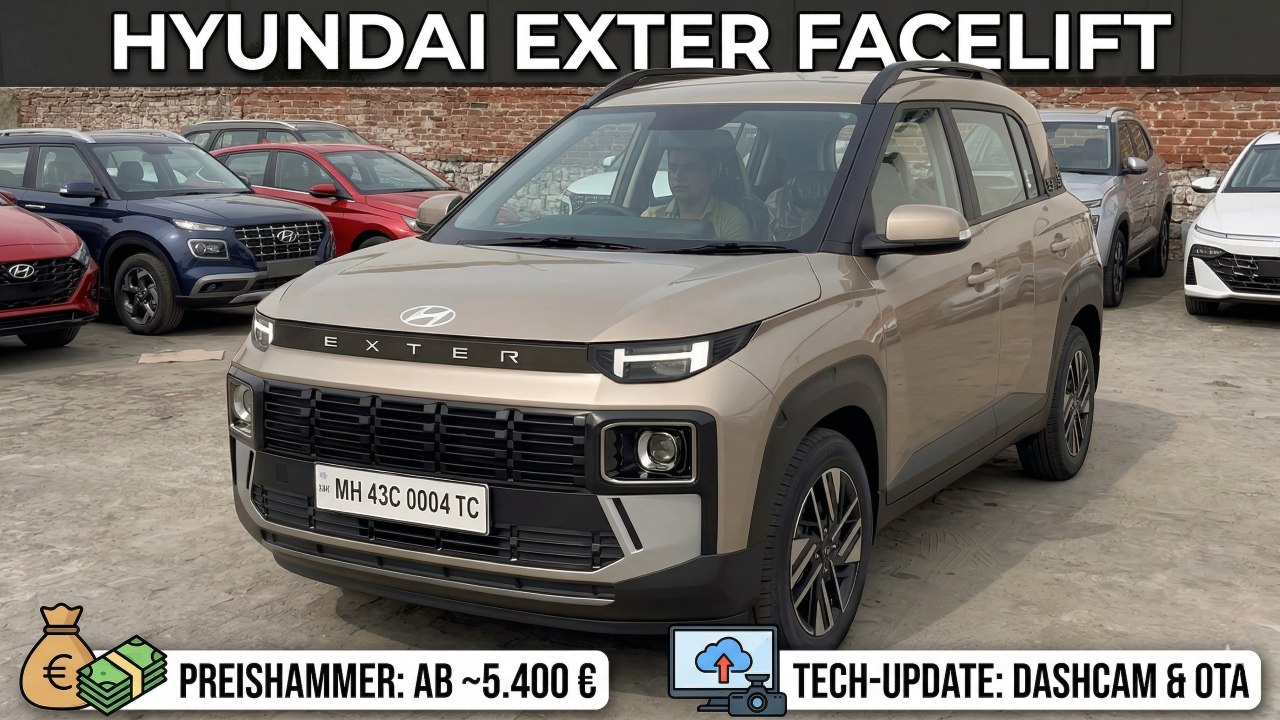 2026 Hyundai Exter Facelift: Kompakt, modern und extrem günstig