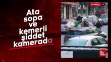 Avcılar’da aşırı yük taşıtılan ata sopa ve kemerli şiddet kamerada