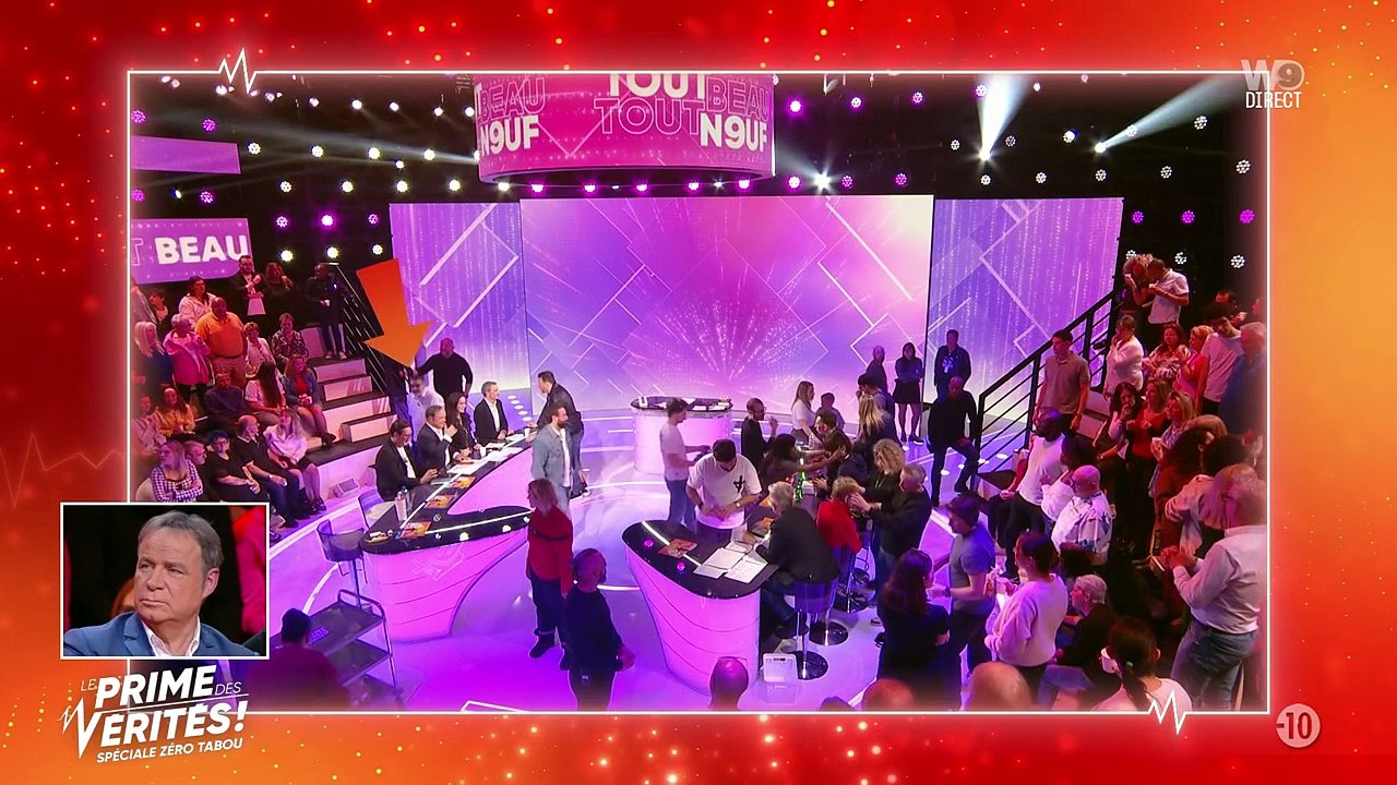 Les images de l'altercation entre Stépane Tapie et Fabien Lecoeuvre diffusées le 25 mars dans "Le Prime des Vérités", sur W9.