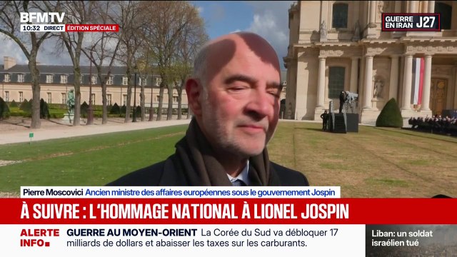 Hommage national à Lionel Jospin: C'était une belle et grande figure de la gauche , déclare Pierre Moscovici