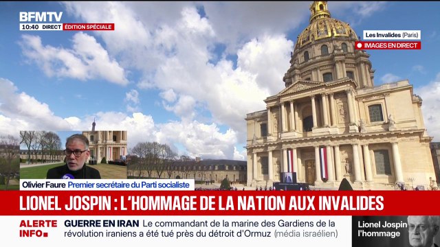 Hommage à Lionel Jospin: C'était quelqu'un qui avait le souci de la transmission , se remémore Olivier Faure, premier secrétaire du Parti socialiste