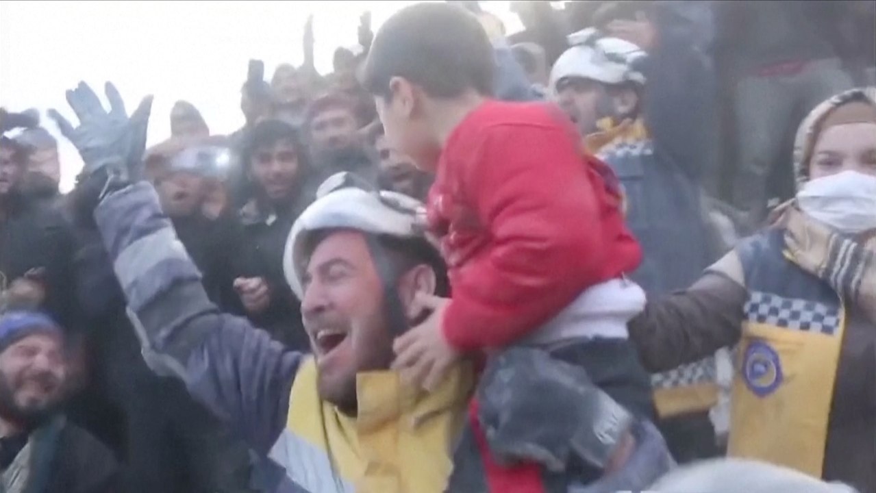 Rescuers Pull Syrian Family From Rubble Of Demolished Building