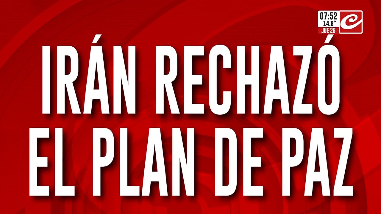 Guerra en Medio Oriente: Irán rechazó el plan de paz y crece la tensión mundial