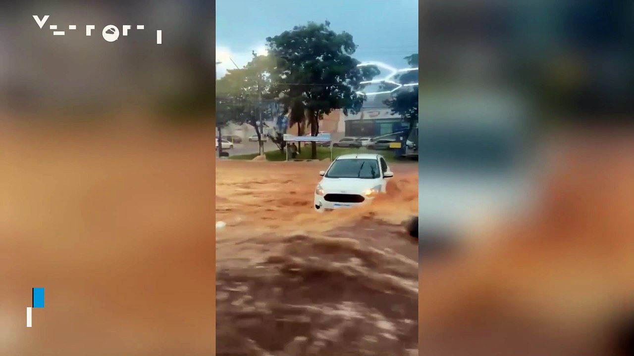 Streets turned into rivers in Bauru, Brazil