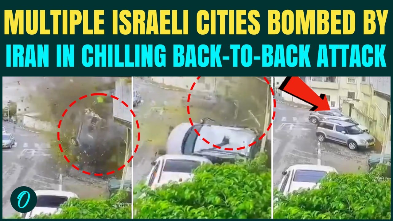 Iran BOMBS Tel Aviv CRAZY VIDEO: Car FLIPS 360° as Iran’s Cluster Missiles Rain Down- 7 Injured