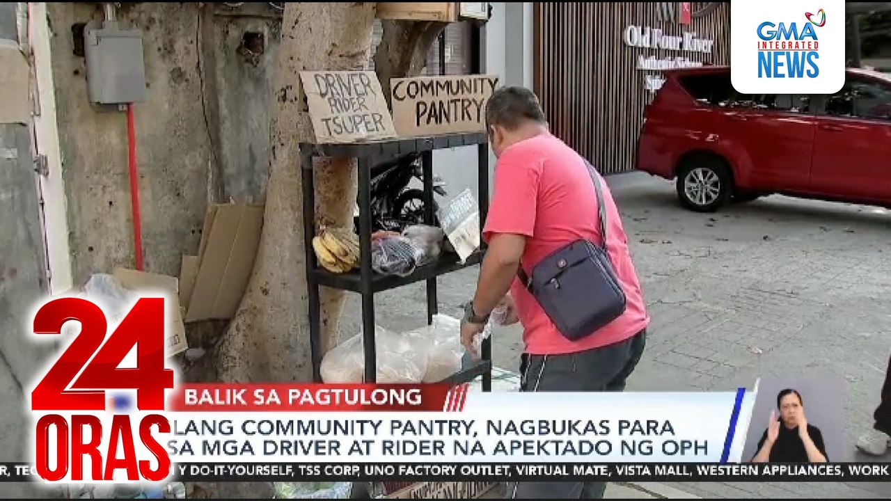 Ilang community pantry, nagbukas para sa mga driver at rider na apektado ng OPH | 24 Oras