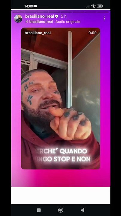 Brasiliano real story solo cibo sano