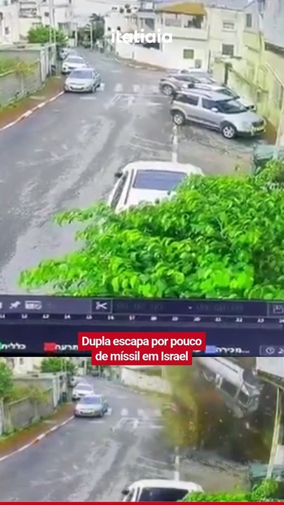 Vídeo: dupla escapa por pouco de míssil em Israel
