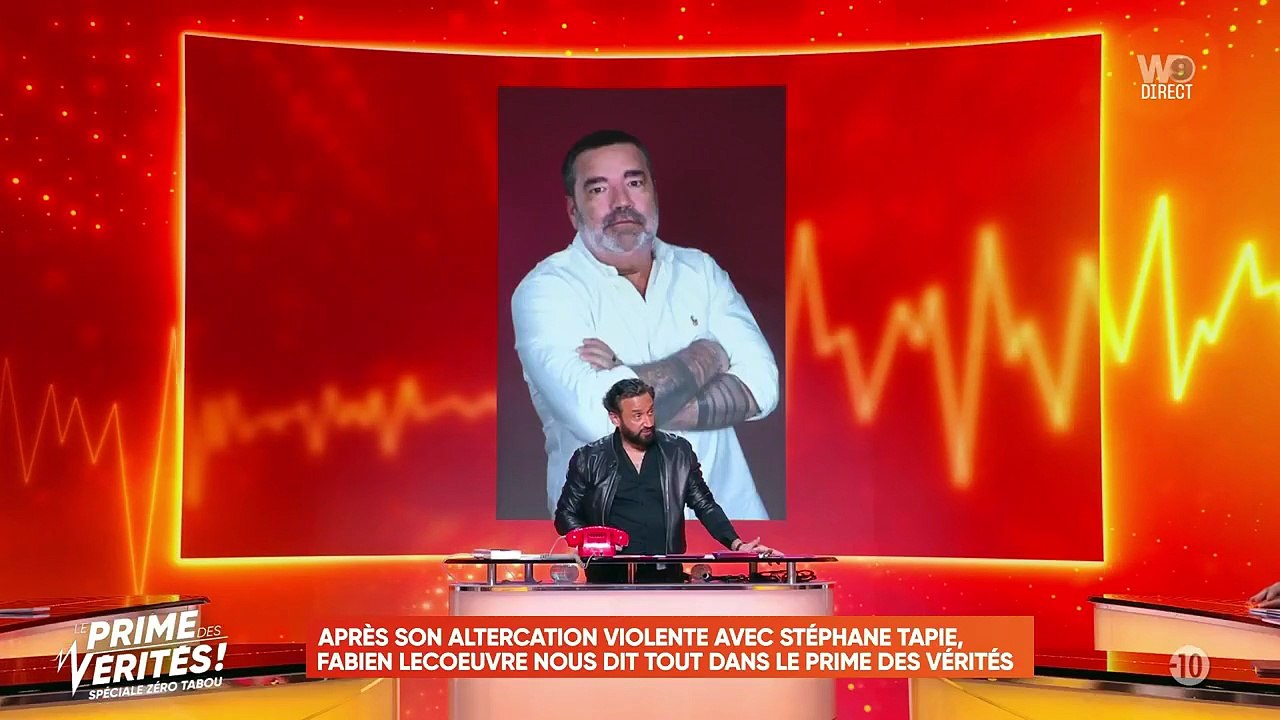 Stéphane Tapie présente ses excuses à Fabien Lecœuvre dans "Le prime des vérités" de W9.