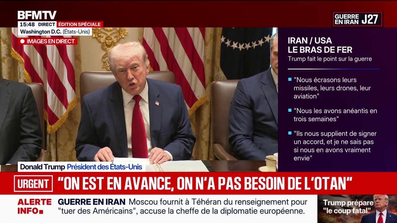 Détroit d'Ormuz: "À l'heure actuelle, nous ne savons pas s'il y a des mines", indique Donald Trump