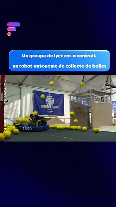 Un robot autonome ramasseur de balles autonome #robot #autonome #ramasseurdeballe #shorts