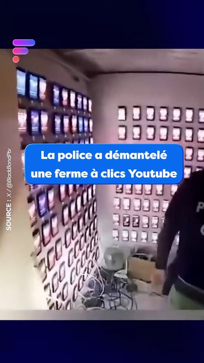 La police a démantelé une ferme à clics YouTube #fermeaclics #youtube #ferme #police #shorts