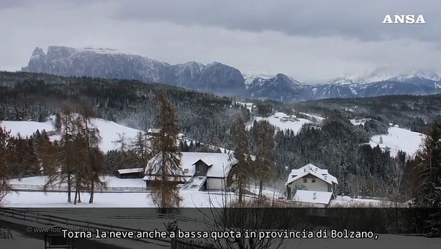 La neve e' tornata in Alto Adige, chiudi passi Gardena e Sella