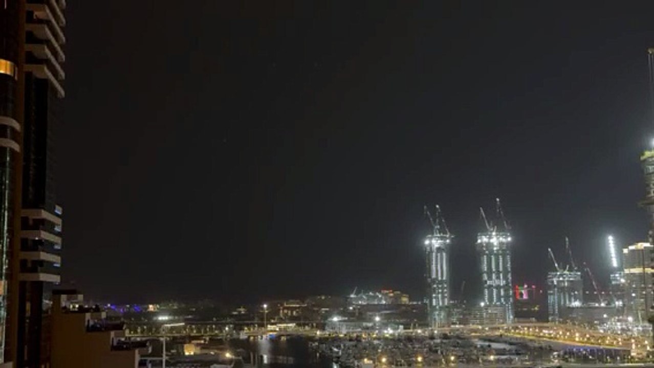 Lightning in Dubai Marina