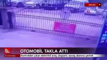 Kocaeli'de kontrolden çıkan elektrikli araç otoparkı savaş alanına çevirdi