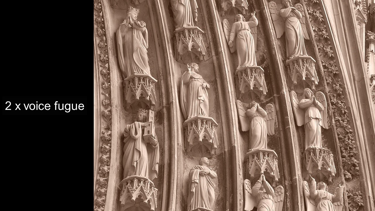 2-part and 4-part Fugue improvised on same theme