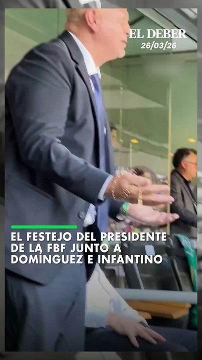 Fernando Costa, presidente de la FBF, celebró junto a Alejandro Domínguez y Gianni Infantino tras la victoria de Bolivia por 2-1 sobre Surinam en el repechaje. En el festejo también estuvo presente el exmundialista Carlos Trucco.