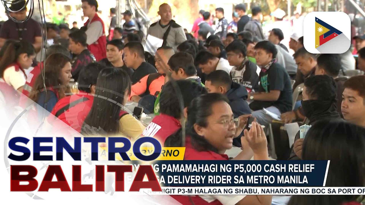 DSWD, patuloy ang pamamahagi ng P5,000 cash relief assistance sa mga delivery rider sa Metro Manila | ulat ni Elijah Canlas