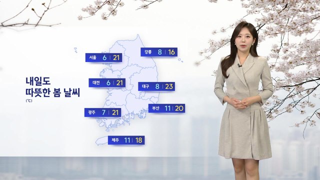 [날씨] 내일도 따뜻한 봄 날씨...초미세먼지 전국 대부분 '나쁨' / YTN