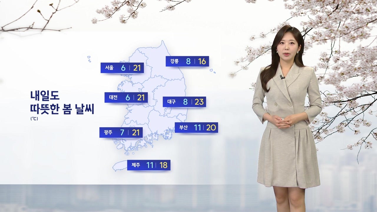 [날씨] 내일도 따뜻한 봄 날씨...초미세먼지 전국 대부분 '나쁨'  / YTN
