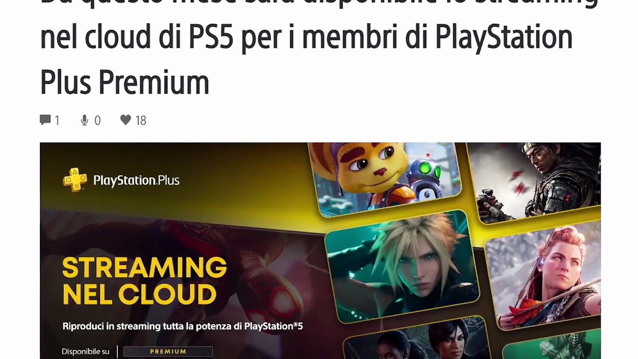 Playstation Plus Ps5 Cloud Premium Streaming Giochi Analisi Pierpa Fra Ita