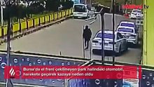 Park halindeki otomobil harekete geçti! Sürücünün dikkatsizliği...