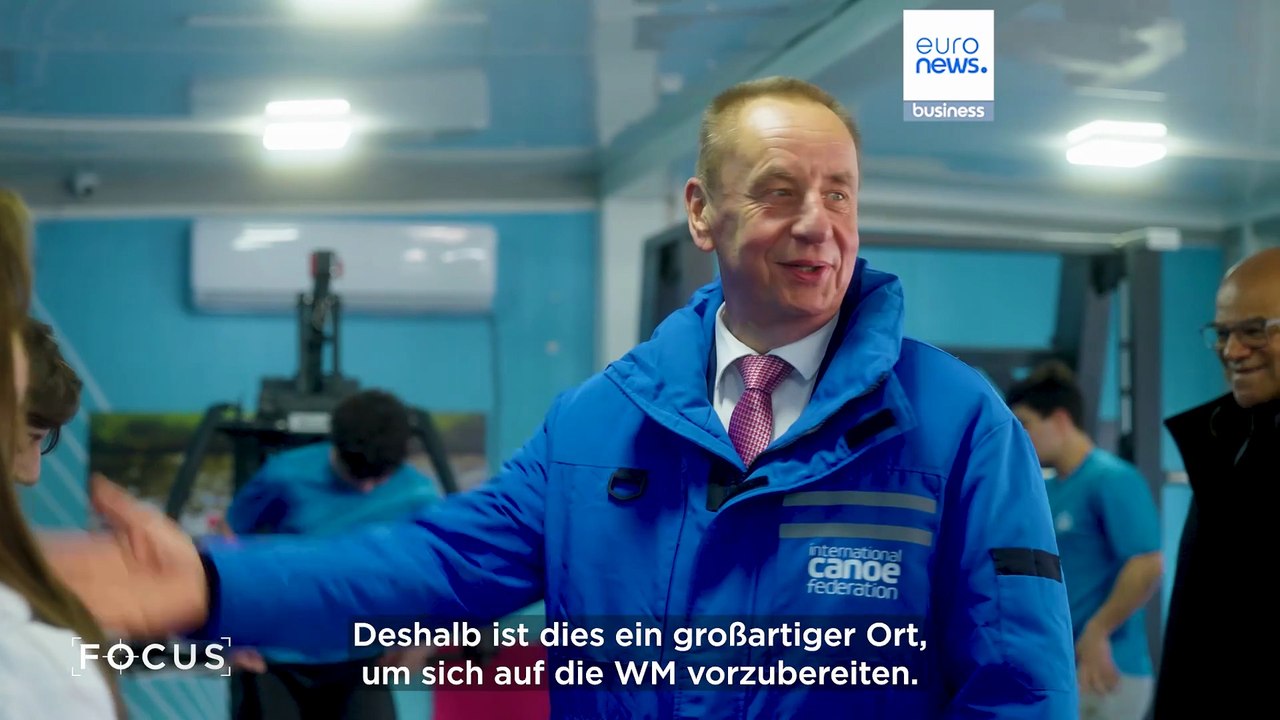 Begutachtung der Austragungsorte für Kanu- und Ruderwettbewerbe bei internationalem Besuch