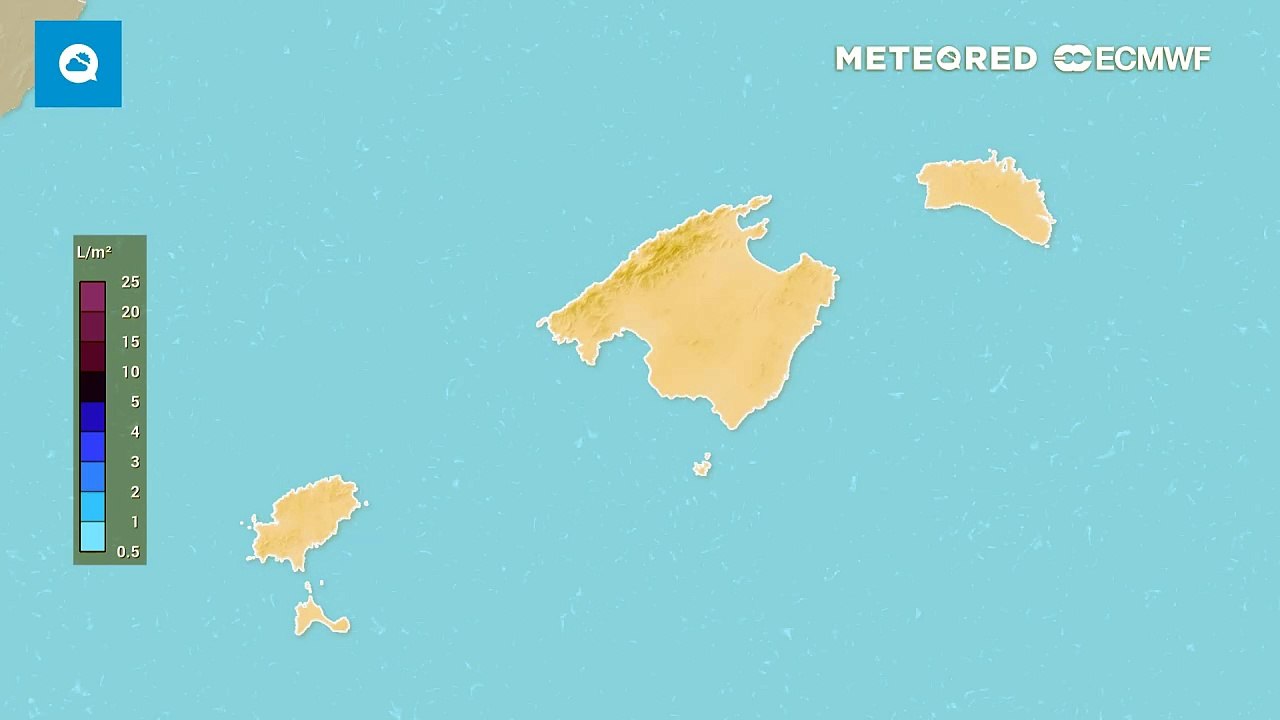 Una borrasca dejará lluvias intensas en Baleares