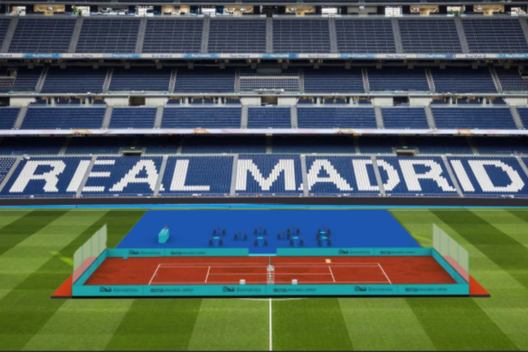 El Mutua Madrid Open oficializa que el Bernabéu se convertirá en pistas de tenis durante el torneo