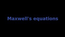Maxwell's equations