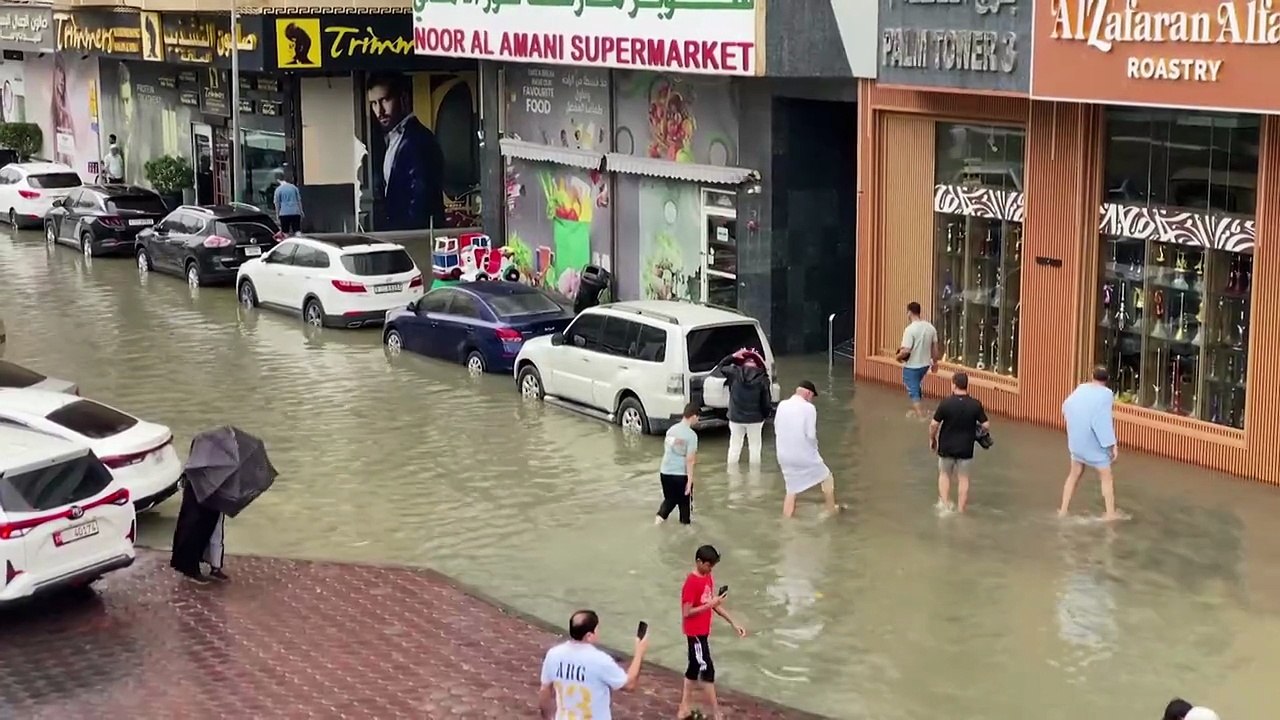 Heavy downpour floods roads in UAE's Sharjah
