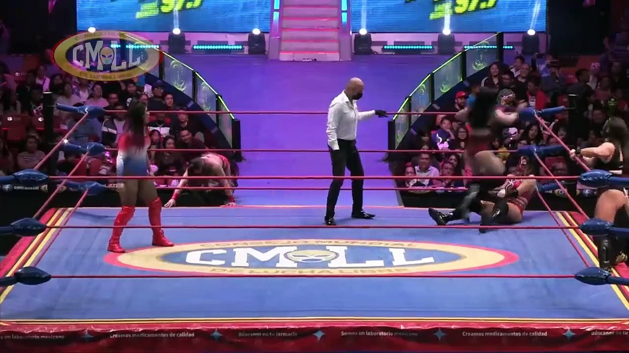 2023.04.14 CMLL Súper Viernes - La Catalina, Stephanie Vaquer & Zeuxis vs Sanely, Lluvia & Jarochita