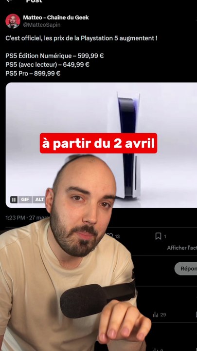 Nouveaux prix pour la PS5