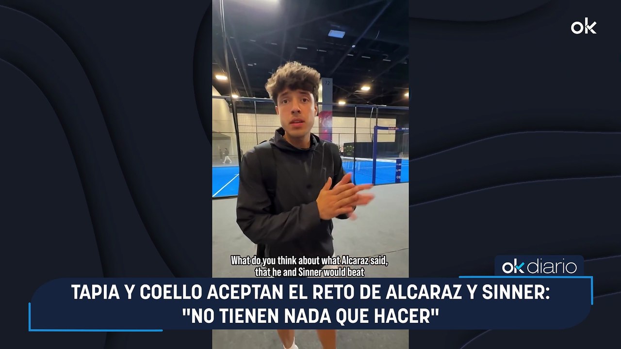 Tapia y Coello aceptan el reto de Alcaraz y Sinner: "No tienen nada que hacer"