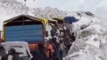 Video: Avalanche hits Srinagar-Leh highway, chilling video shows moment of impact