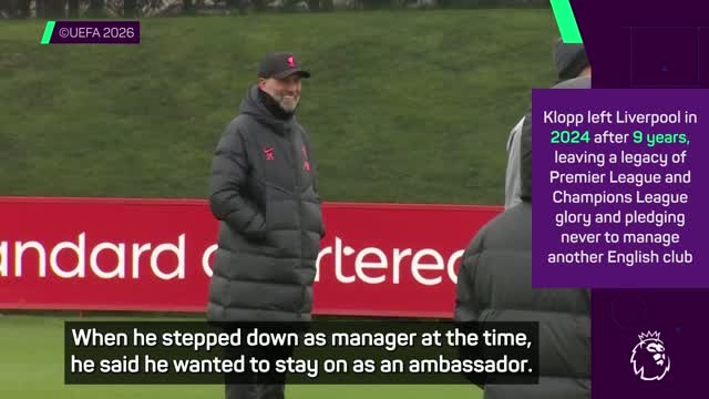Klopp to return as Liverpool assistant manager for Legends match