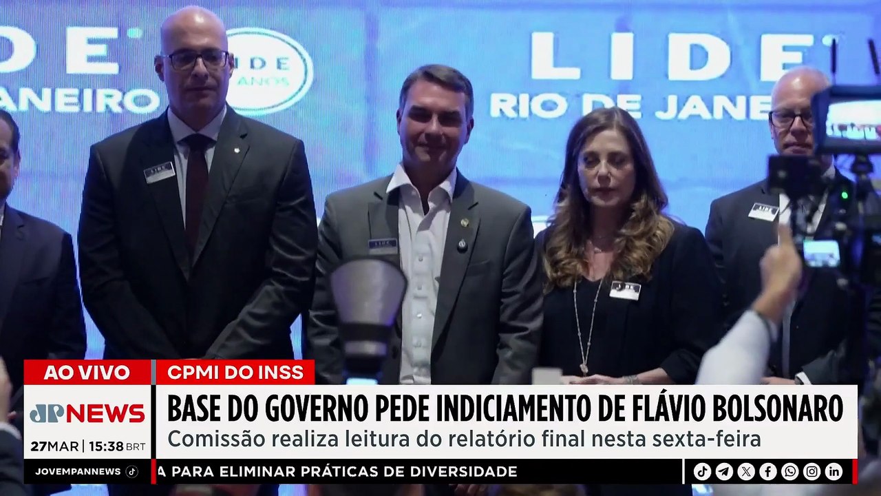 CPMI do INSS: Base do governo pede indiciamento de Flávio Bolsonaro | TEMPO REAL