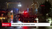 Tuzla’da kuru yük gemisinde yangın