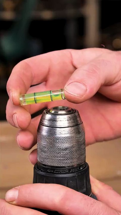 Level bubble hack for precise drilling🛠️
