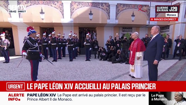 Le pape Léon XIV reçu au palais princier de Monaco
