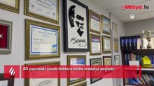 80 yaşındaki çocuk doktoru pistte madalya peşinde